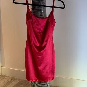 White Fox Boutique Red Satin Mini Dress